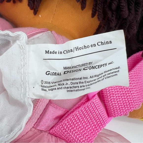 Dora the Explorer Pink Sparkle Ballerina Plush Doll Nick Jr Nickelodeon Backpack - Picture 4 of 4